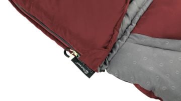 Outwell Contour Lux Red Yazlık ve Kışlık Taraflı -19°C 1700gr Geniş Uyku Tulumu Sol Fermuarlı