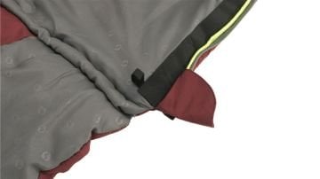 Outwell Contour Lux Red Yazlık ve Kışlık Taraflı -19°C 1700gr Geniş Uyku Tulumu Sol Fermuarlı