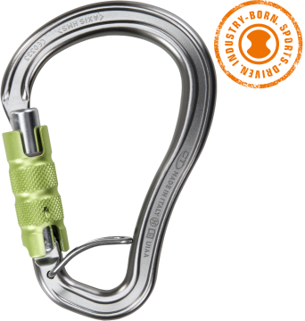 Skylotec AXIS HMS TGL H-310-TGL Gri Yeşil Trilock ACL Anti-Twist Alüminyum HMS Karabina EN 362 EN 12275 UIAA 121