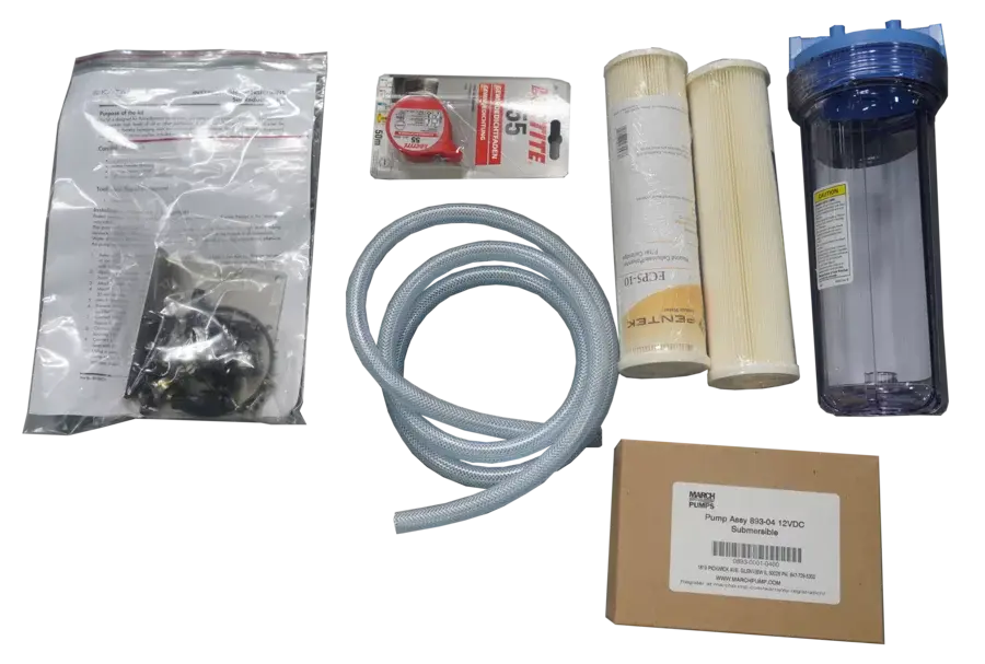Katadyn PowerSurvivor Silt Reduction Kit 12V 5 Mikron Ön Filtre ve Takviye Pompası Seti