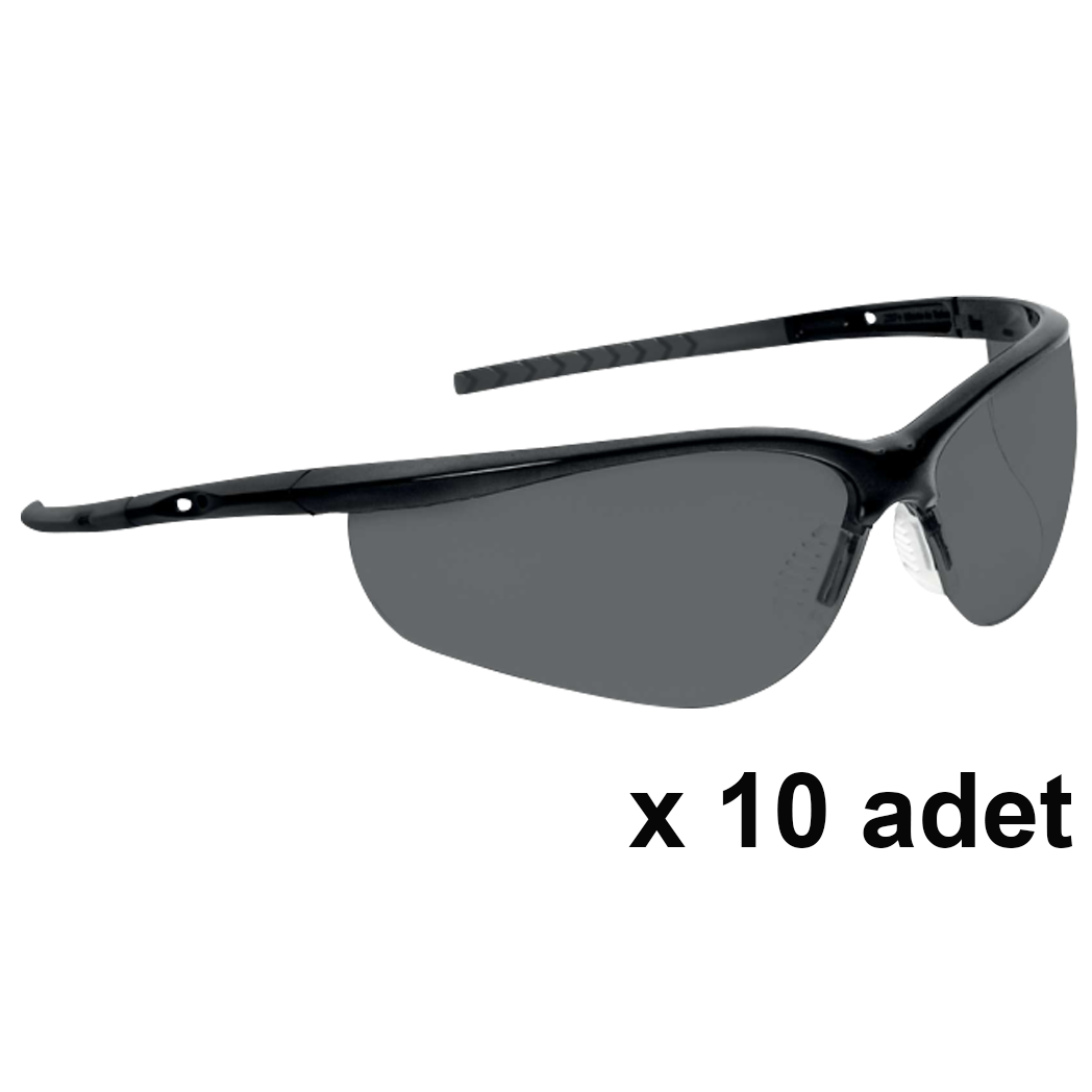 Deltaplus Iraya Smoke Füme 10'lu PAKET UV400 Polikarbonat Bioküler Buğulanmaz Çizilmez İş Güvenlik Gözlüğü
