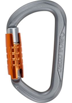 Skylotec D-ONE TG H-6100-820-TG Gri Turuncu Trilock Alüminyum D Karabina EN 362 EN 12275