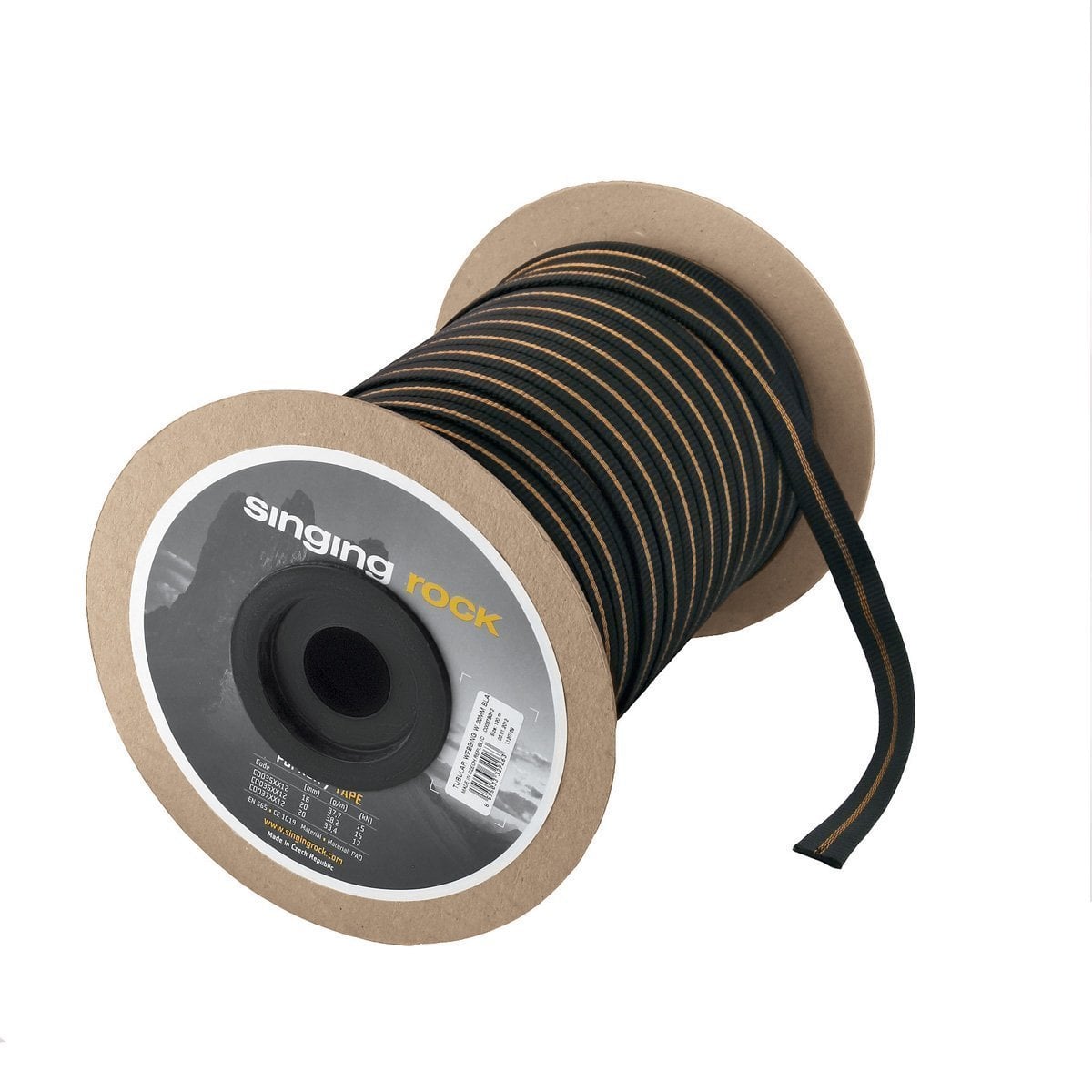 Tubular Webbing W.20mm 120m. Tüp Perlon Bant Black
