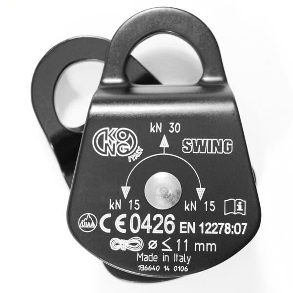 KONG SWING Siyah Kompakt Makara EN 12278 UIAA