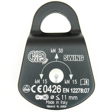 KONG SWING Siyah Kompakt Makara EN 12278 UIAA
