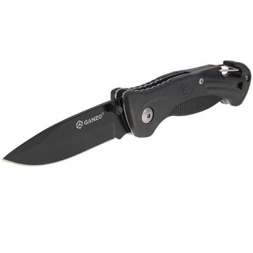 Ganzo G611 Düdüklü Katlanabilir Çakı Siyah - Standart