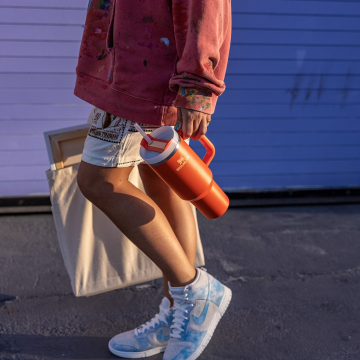 Stanley Quencher Pipetli Termos Bardak 1.18 Lt Turuncu