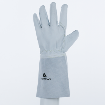 Delta Plus TIG15K Gri Kevlar Astarlı Deri Kaynak Eldiveni EN 388 EN 407 EN 12477