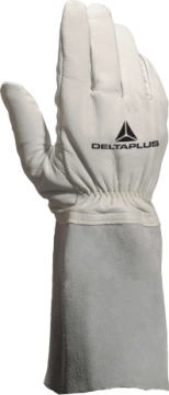 Delta Plus TIG15K Gri Kevlar Astarlı Deri Kaynak Eldiveni EN 388 EN 407 EN 12477