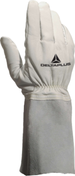 Delta Plus TIG15K Gri Kevlar Astarlı Deri Kaynak Eldiveni EN 388 EN 407 EN 12477