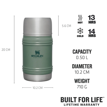 Stanley The Artisan Paslanmaz Çelik Yemek Termosu 0,50 Lt Yeşil