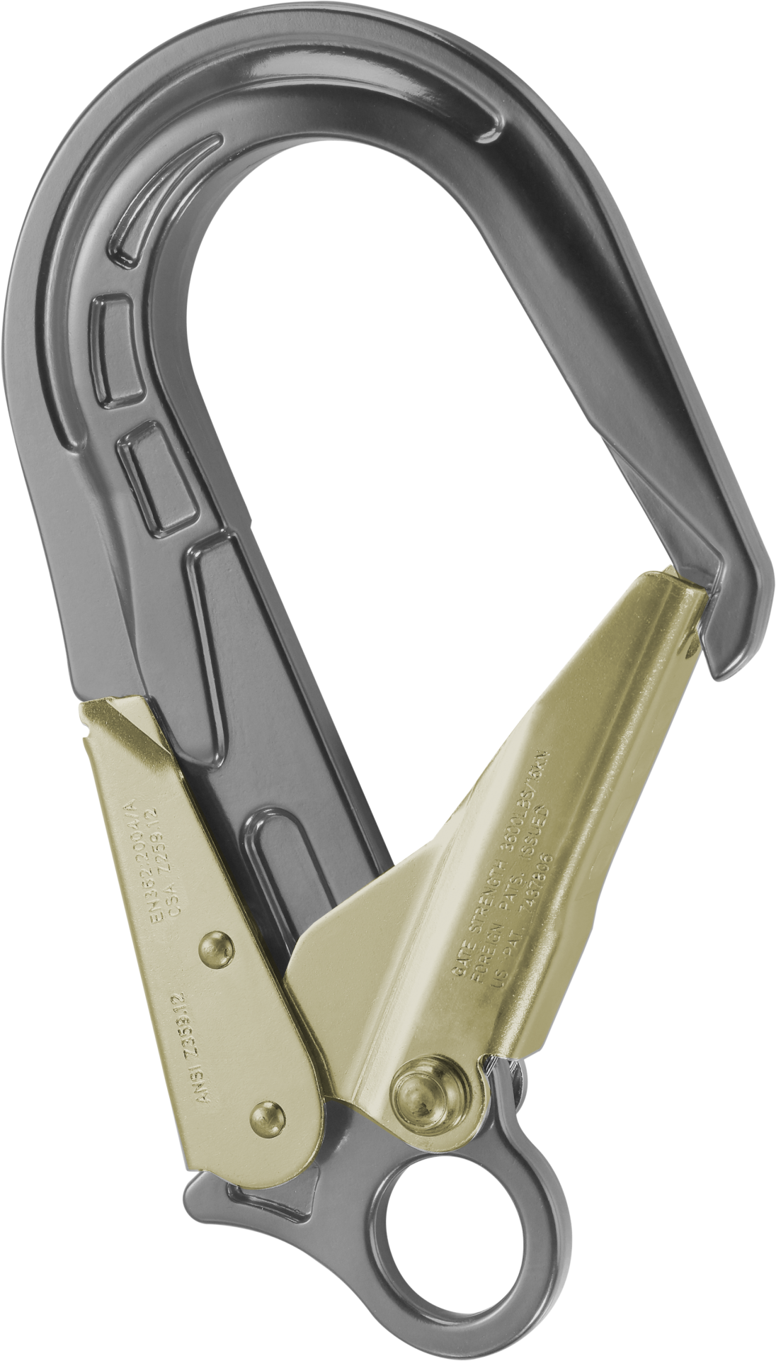 Skylotec FS 64 ALU H-157-GR Gri Palm Squeeze Çelik Alüminyum Karabina ANSI Z359.12 CSA Z259.12 EN 362