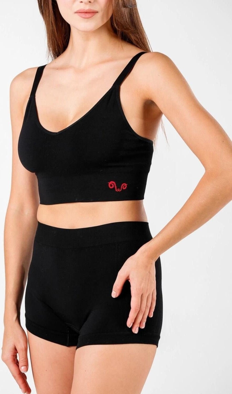 Woolona Dora Siyah Dikişsiz Yün Termal Kadın Boxer
