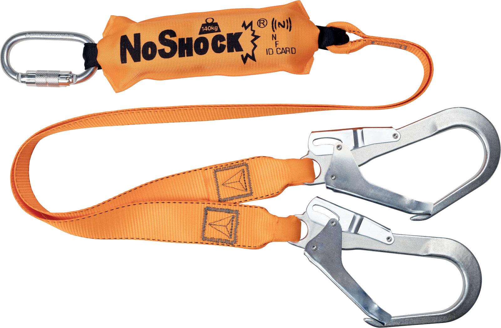 Deltaplus AN213150ZDD Şok Emicili Çift Kollu Karabinalı Kancalı Lanyard 1,50metre