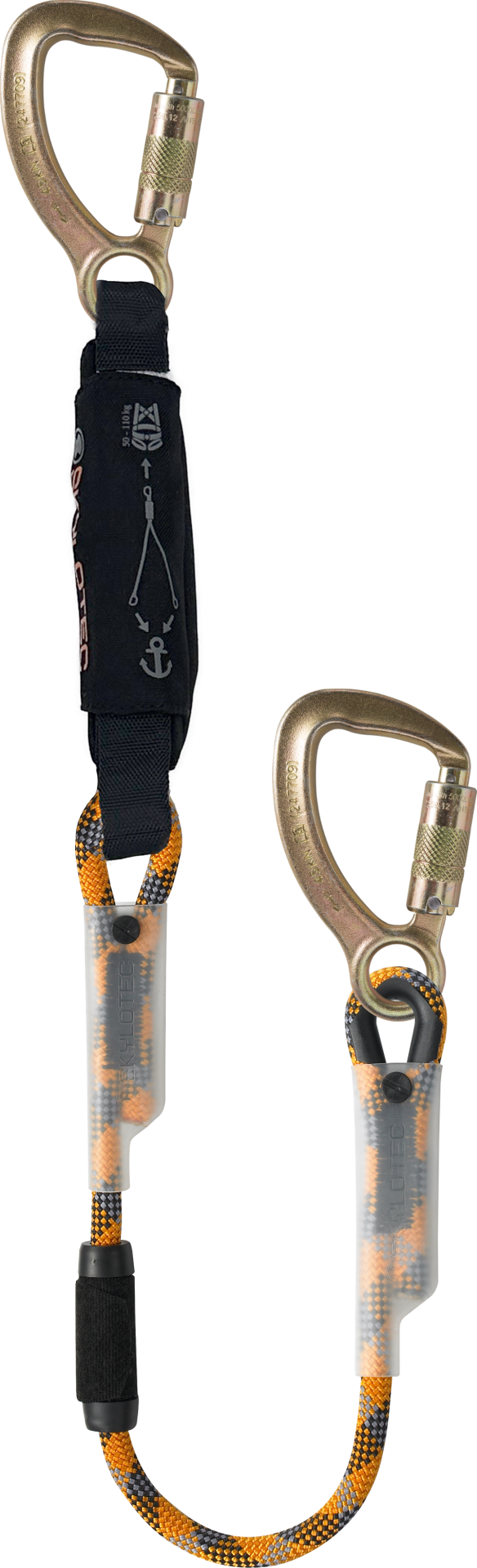 Skylotec Skysafe Eco R I Tipi Çift Kobra Tri Karabinalı Şok Emicili Lanyard EN 355