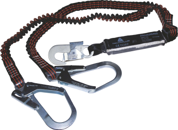 Deltaplus AN245200ADD Absorbing Şok Emicili Çift Kollu Kancalı Esnek Lanyard 1,40 ile 2 metre
