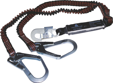Deltaplus AN245200ADD Absorbing Şok Emicili Çift Kollu Kancalı Esnek Lanyard 1,40 ile 2 metre