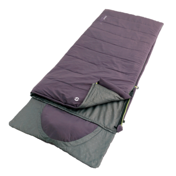 Outwell Contour Yazlık ve Kışlık Taraflı -13 °C Uyku Tulumu D.Purple Sol