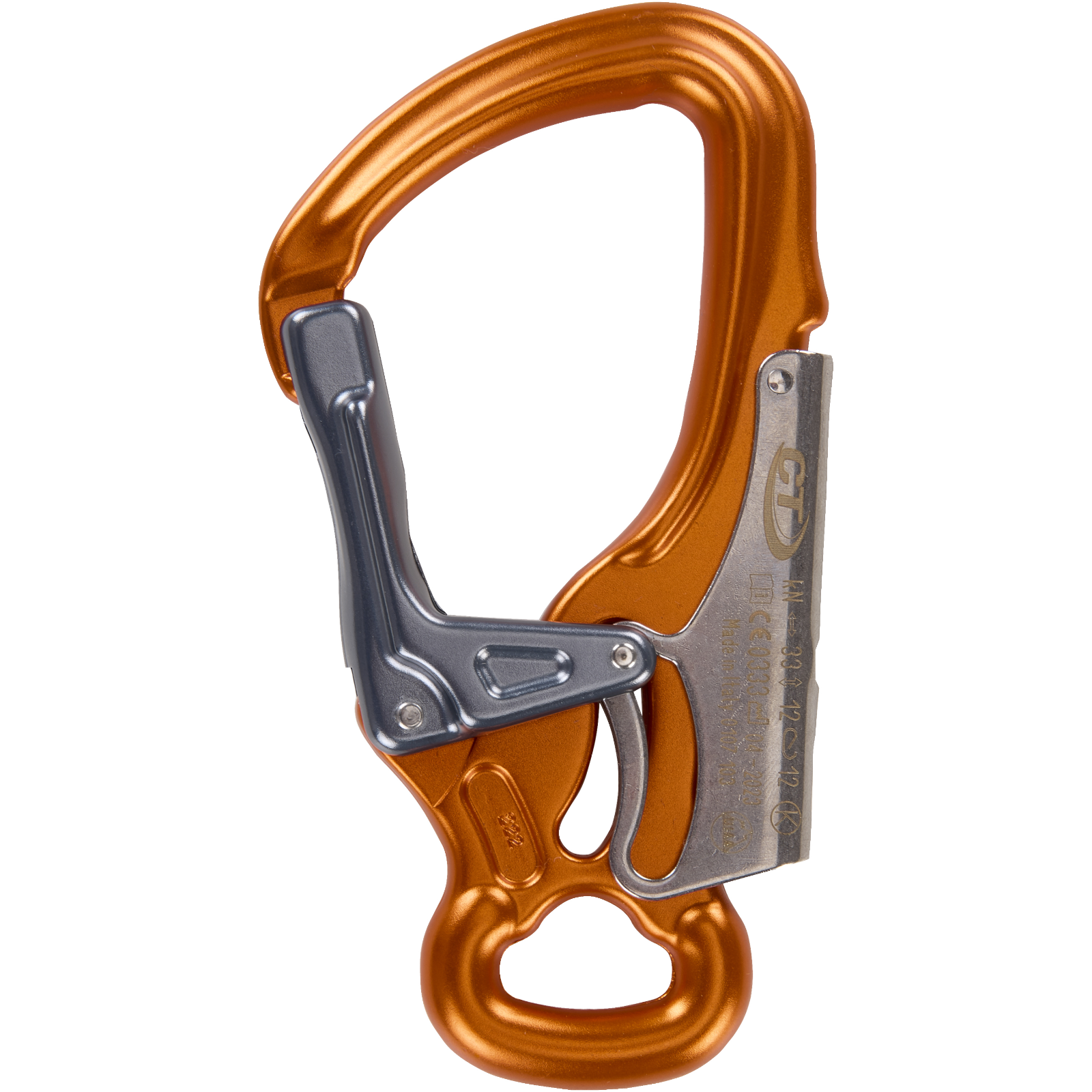 Skylotec K-Advance H-314 Antrasit Turuncu Gümüş Alüminyum Palm Squeeze Karabina 33 kN
