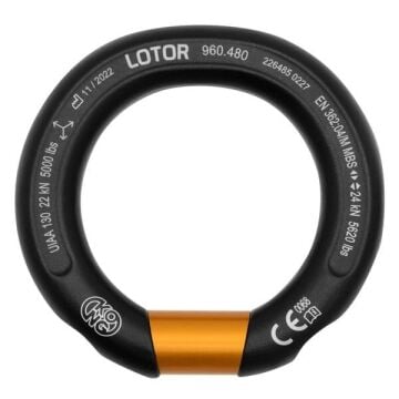 KONG LOTOR 42 Siyah Çok Yönlü Açılabilir Bağlantı Halkası EN 362/M UIAA 130
