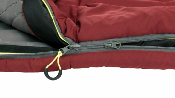 Outwell Contour Lux Yazlık & Kışlık Taraflı -19°C Uyku Tulumu Kırmızı Sol