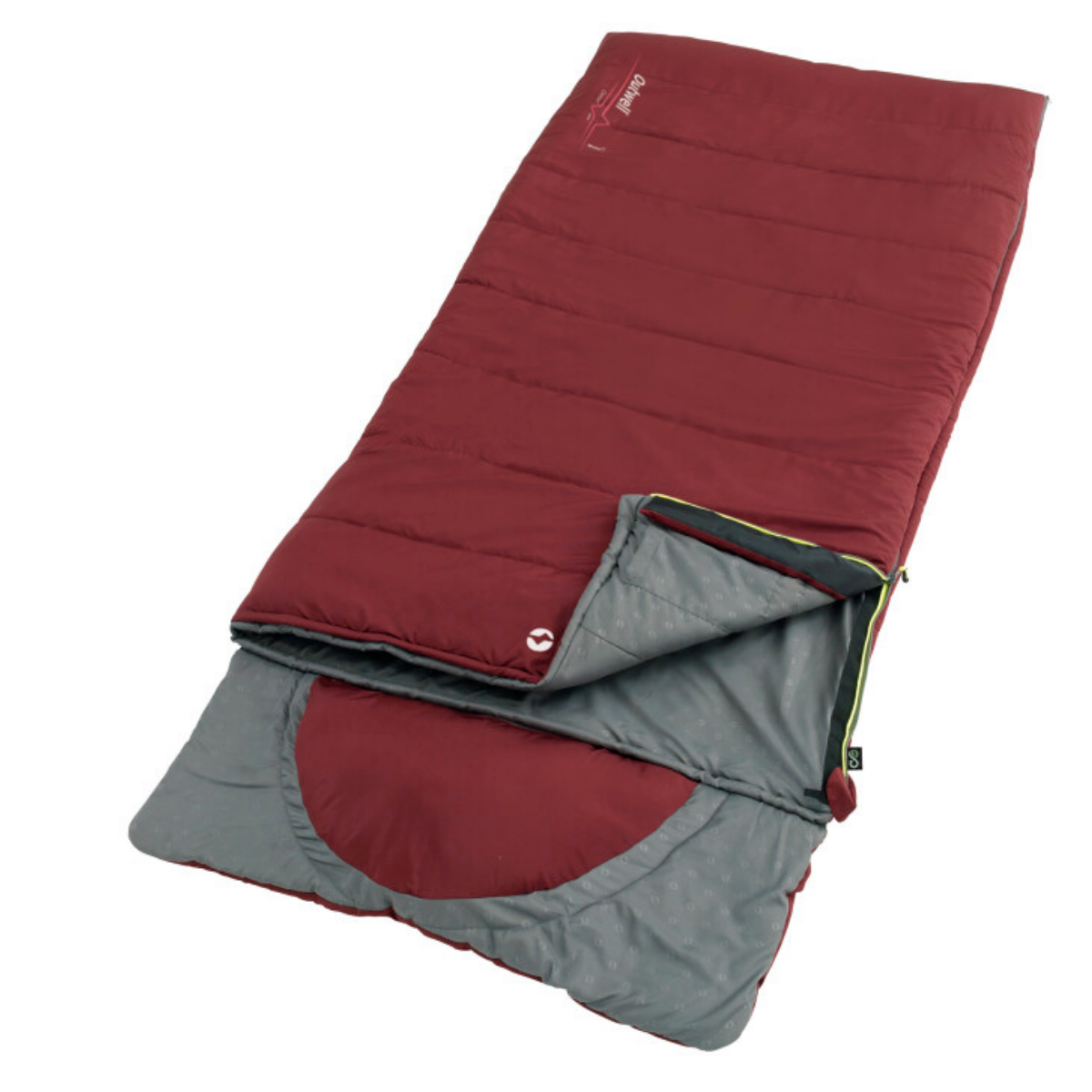 Outwell Contour Lux Yazlık & Kışlık Taraflı -19°C Uyku Tulumu Kırmızı Sol