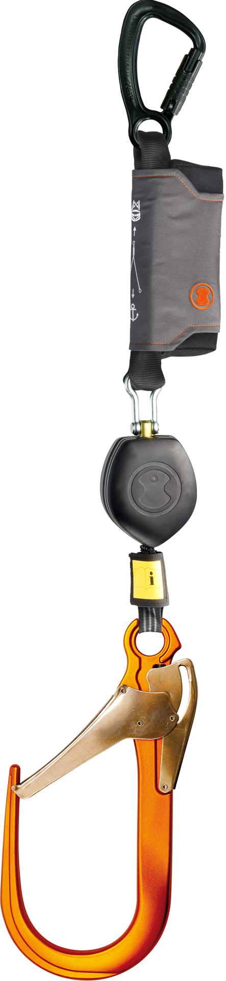 Skylotec Peanut I Fs110 Alu Karabinalı 180 cm Kendinden Geri Sarmalı Şok Emicili Düşüş Durdurucu EN 360