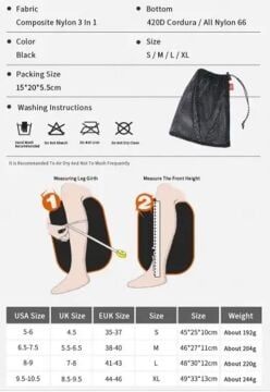Naturehike Snow Fox Outdoor High-Tube Tozluk + Kum Ayakkabısı 44-46 MZ