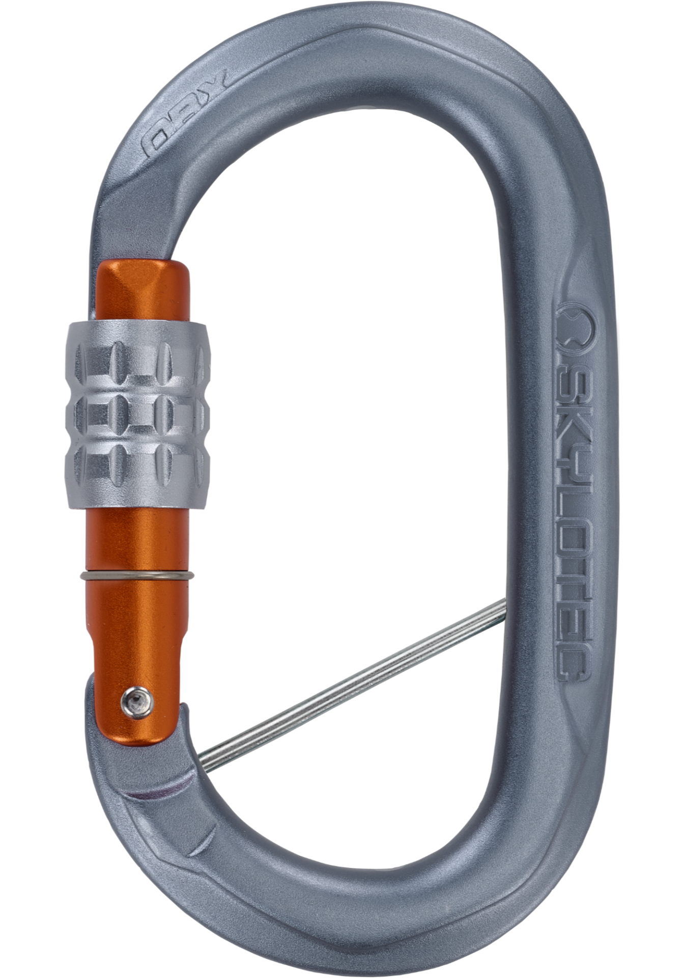 Skylotec Obx Sgb H-400-SGB Gri Turuncu Alüminyum Screwgate Oval Karabina 24 kN