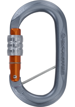 Skylotec Obx Sgb H-400-SGB Gri Turuncu Alüminyum Screwgate Oval Karabina 24 kN