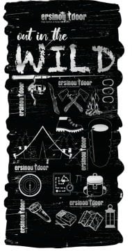 P&P Ersinoutdoor Bushcraft Bandana Siyah Beyaz