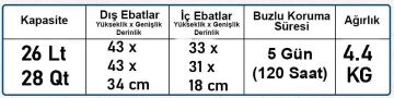 Coleman Xtreme Wheeled 28 QT Tekerlekli Soğutucu Buzluk 26 Lt