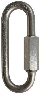 Skylotec Oval Link 8 Va H-048-8-VA Gümüş Paslanmaz Çelik Screwgate Oval Quick Link 35 kN