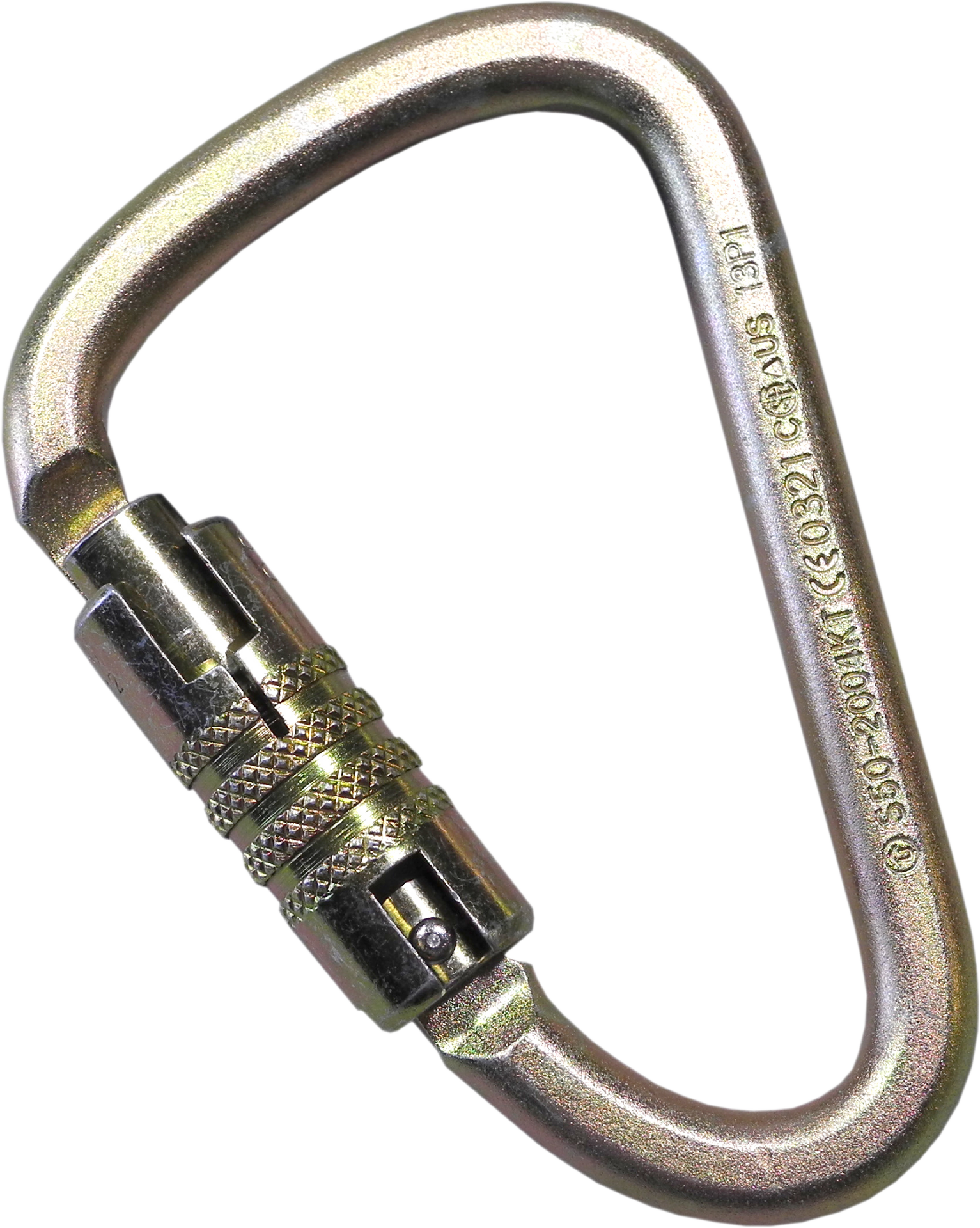 Skylotec Via Ferrata Carabiner H-192 Gümüş Çelik Trilock D Karabina 45 kN
