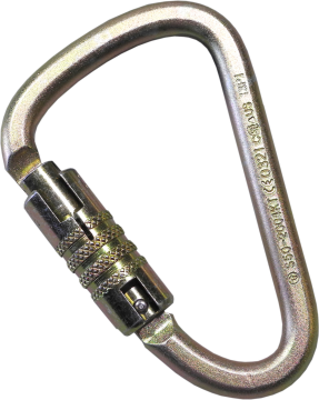 Skylotec Via Ferrata Carabiner H-192 Gümüş Çelik Trilock D Karabina 45 kN