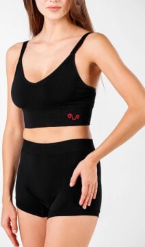 Woolona Dora Siyah Dikişsiz Yün Termal Kadın Boxer MZ SMALL