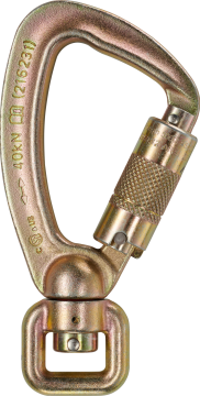 Skylotec Swivel Short H-124-LS Sarı Çelik Trilock Swivel Karabina 40 kN