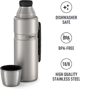 Thermos SK2010 Stainless King Large Matte Stainless Steel 1.2 lt. 163963-AK Termos