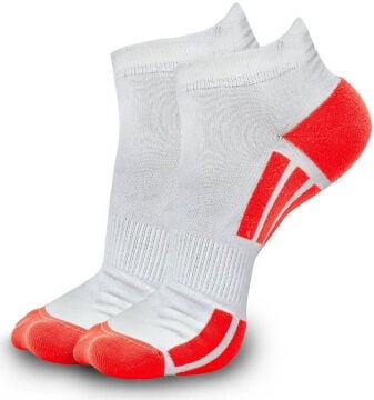 Dry Active Unisex Bay Bayan Beyaz Turuncu Seamless Spor Çorap