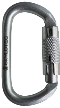 Skylotec Ovalsteel Tri H-051 Gümüş Çelik Trilock Oval Karabina 30 kN
