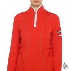 Gore-Tex Bayan Uzun Kollu Kırmızı Ipod Cepli ProDryFit Outdoor, Koşu, Fitness Tişört