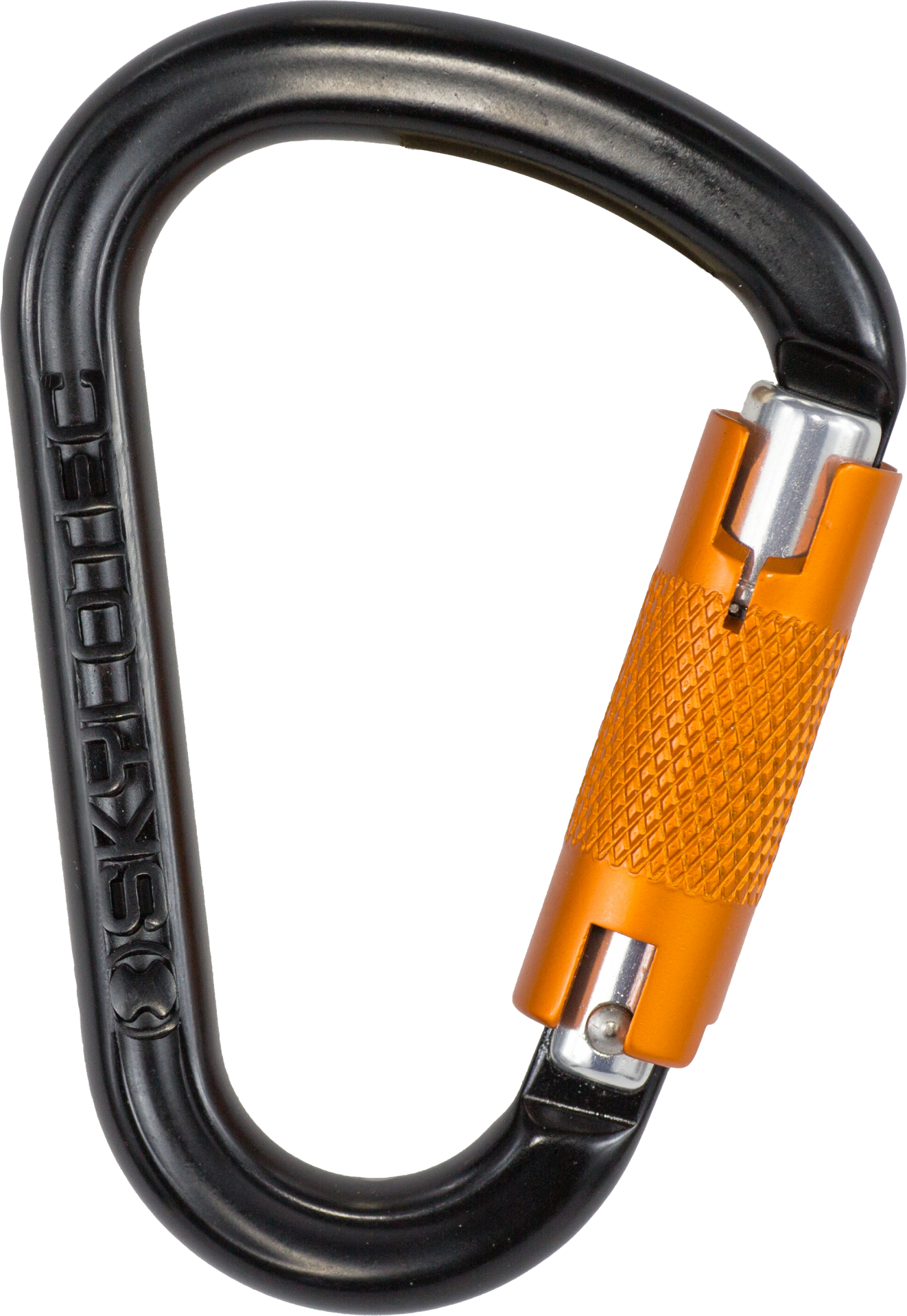 Skylotec Passo Twist H-137-TW-PK Turuncu Siyah Alüminyum Twistlock Hms Karabina 22 kN