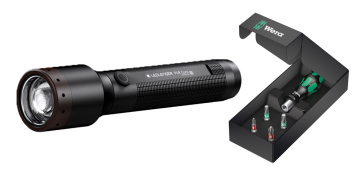 Led Lenser P6R Core + Wera Set El feneri