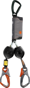 Skylotec Peanut Y Resistor Karabinalı Y Tipi Çift Kollu Kendinden Geri Sarmalı Şok Emicili Düşüş Durdurucu EN 360