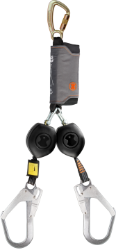 Skylotec Peanut Y Fs90 St Çelik Karabinalı Y Tipi Çift Kollu 250 cm Kendinden Geri Sarmalı Şok Emicili Düşüş Durdurucu EN 360
