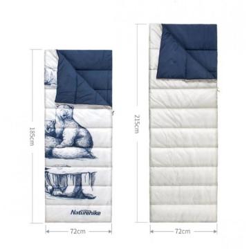 Naturehike Zarf Tarzı Yastıklı Çift Kişilik Pamuklu Uyku Tulumu (Polar Bear) NH19S016-D
