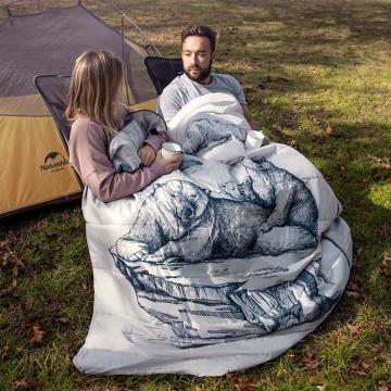 Naturehike Zarf Tarzı Yastıklı Çift Kişilik Pamuklu Uyku Tulumu (Polar Bear) NH19S016-D