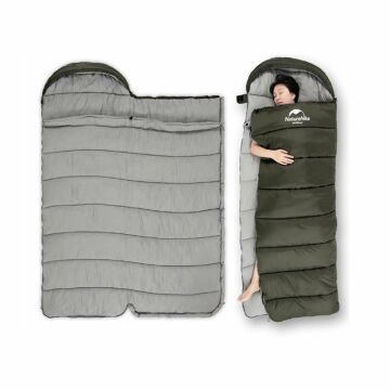 Naturehike U250 Zarf Tarzı Kapüşonlu Uyku Tulumu -10 C NH20MSD07-U250 Kahverengi