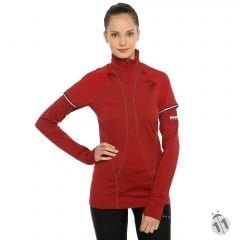 Gore-Tex Bayan Uzun Kollu Bordo Ipod Cepli ProDryFit Outdoor, Koşu, Fitness Tişört