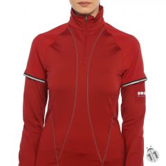 Gore-Tex Bayan Uzun Kollu Bordo Ipod Cepli ProDryFit Outdoor, Koşu, Fitness Tişört